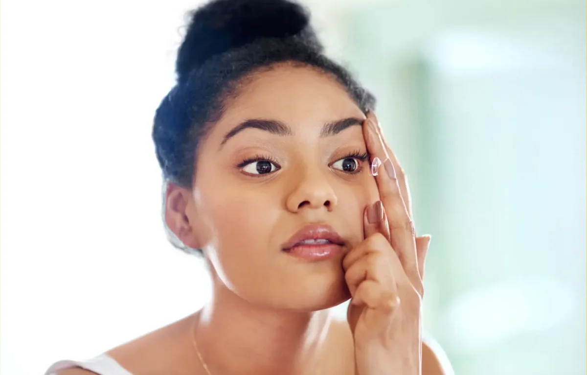 Contact lens exam and fitting guidance at Weber Eye Care in South Ogden, Utah